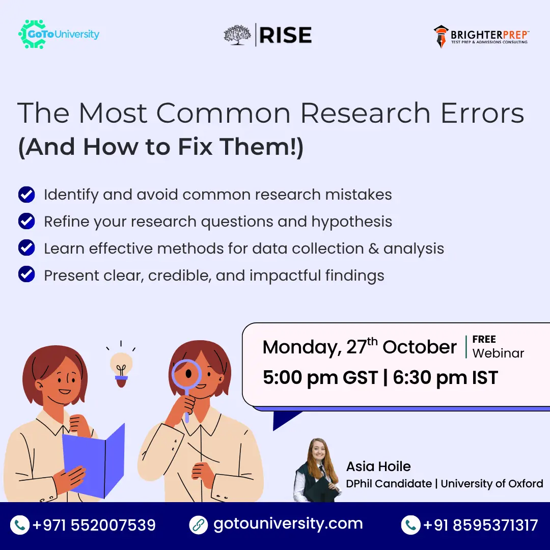 Common mistakes in Student Research with Rise Education