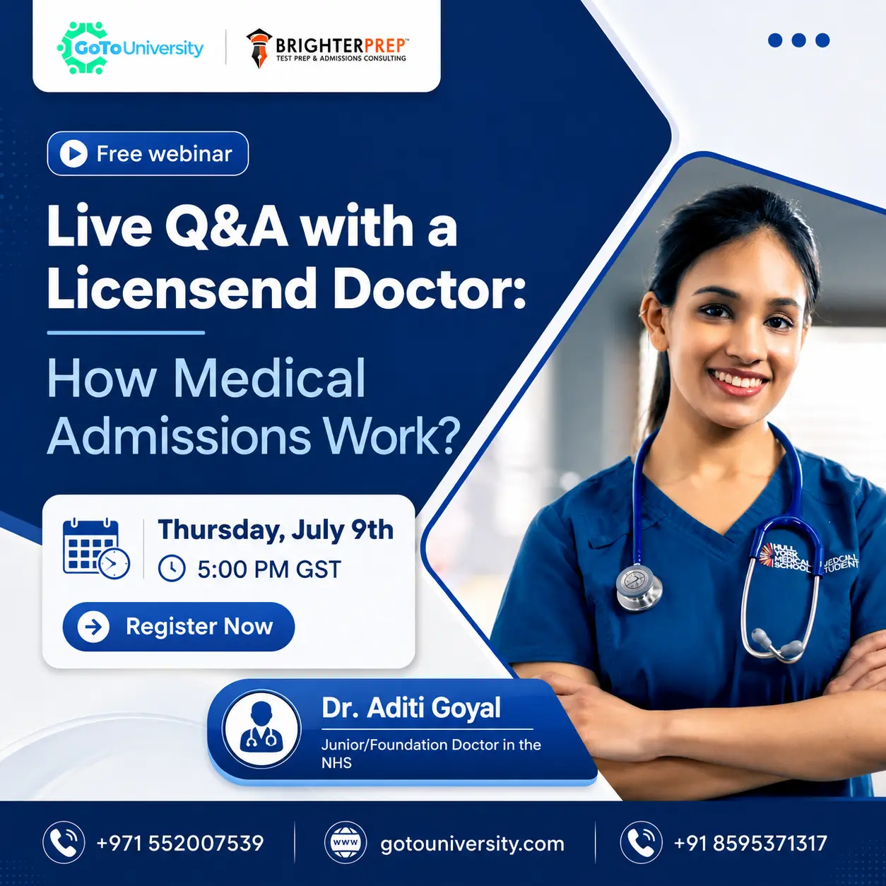 Study Medicine Live Q&A with Doctor Aditi Goyal