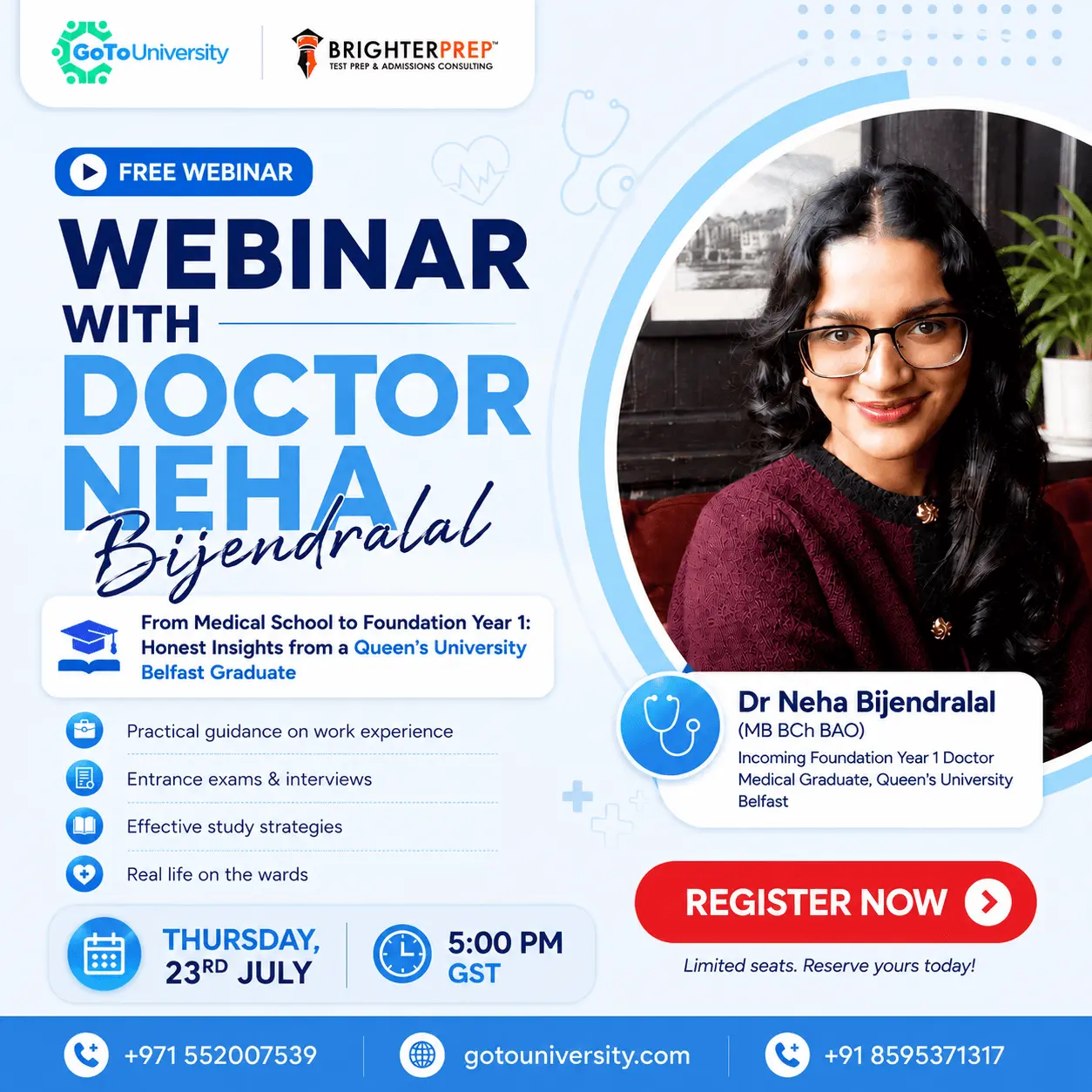 Study Medicine Live Q&A with Doctor Neha Bijendralal